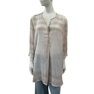Alembika Linen Tunic Lagenlook Coastal Top